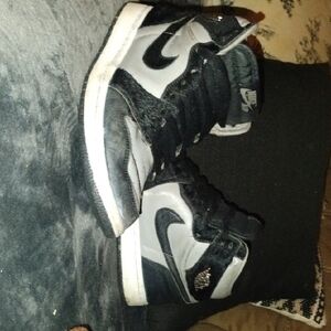 Black and White High-Top Sneakers